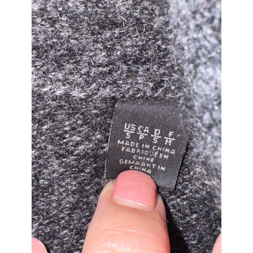 McCarren & Sons Mens 100% Cashmere Shawl Collar Sweater Charcoal Grey Small - Picture 3 of 6
